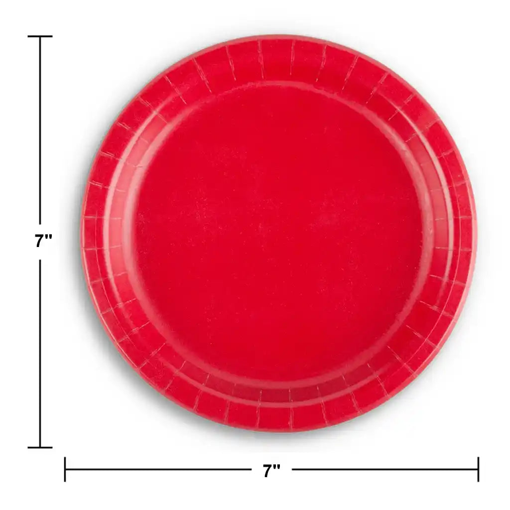 Classic Red Luncheon Plates 7in, 24ct