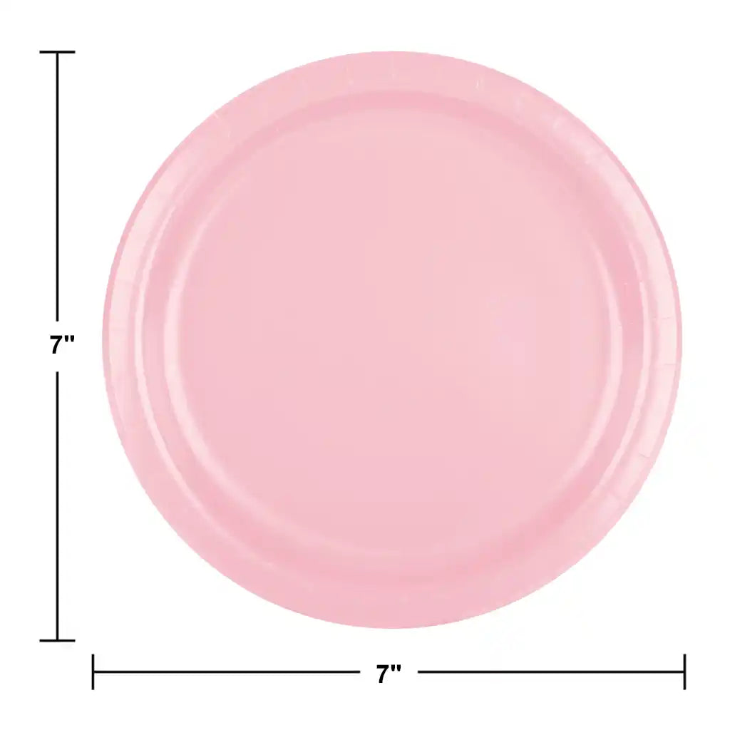 Classic Pink Luncheon Plates 7in, 24ct