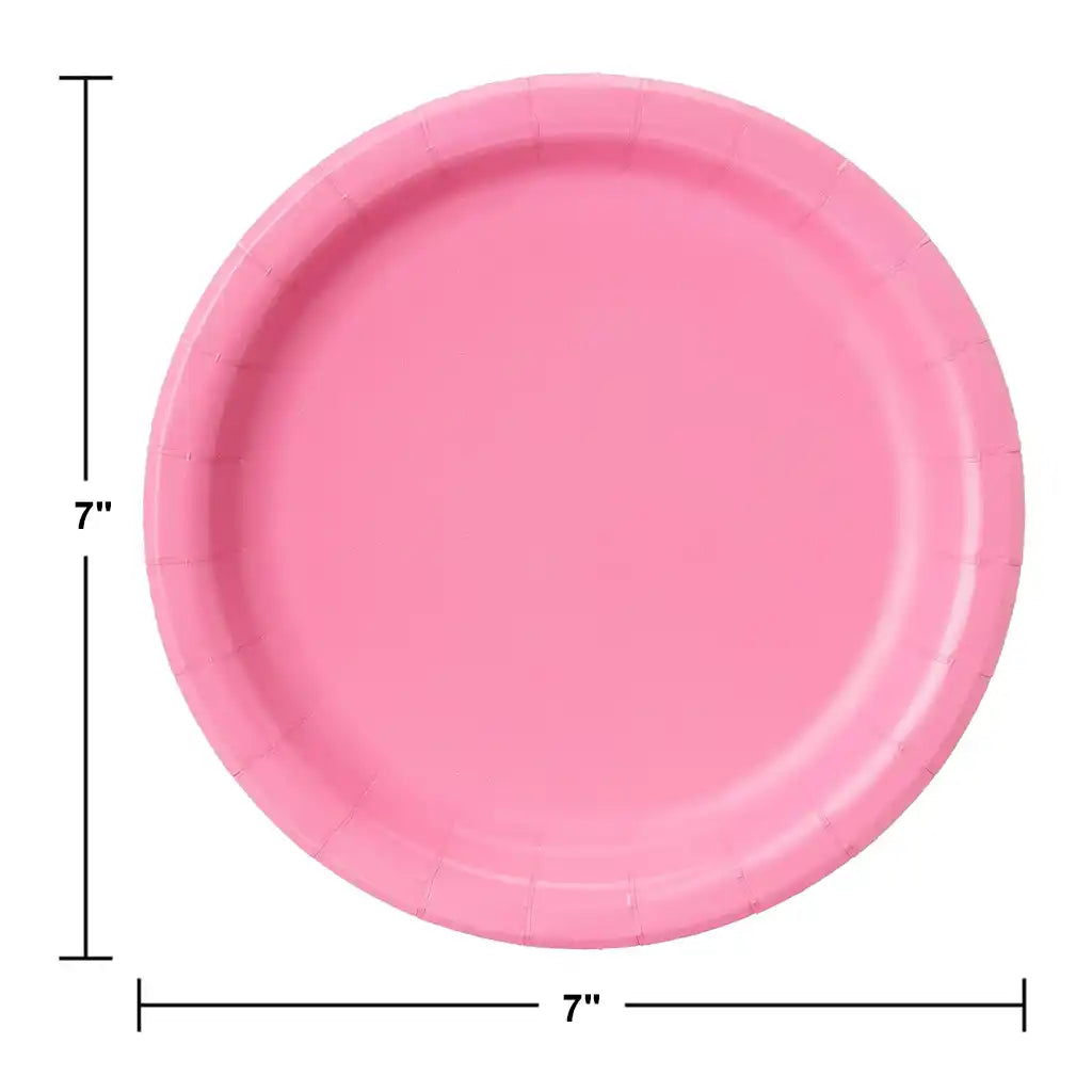 Candy Pink Luncheon Plates 7in, 24ct