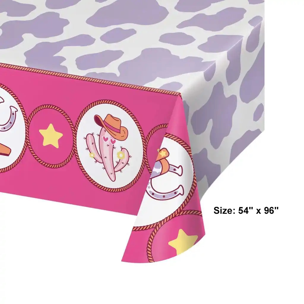 Boots And Bows Paper Tablecover, 54in x 96in