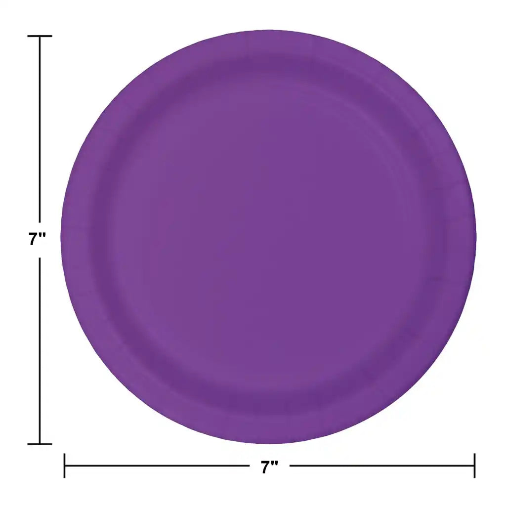 Amethyst Luncheon Plates 7in, 24ct
