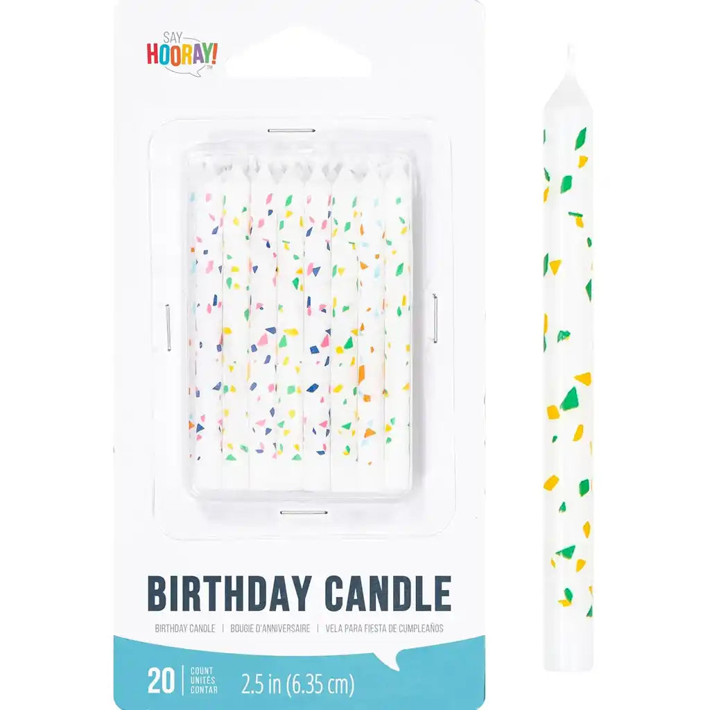 Confetti Print Candles, 20ct