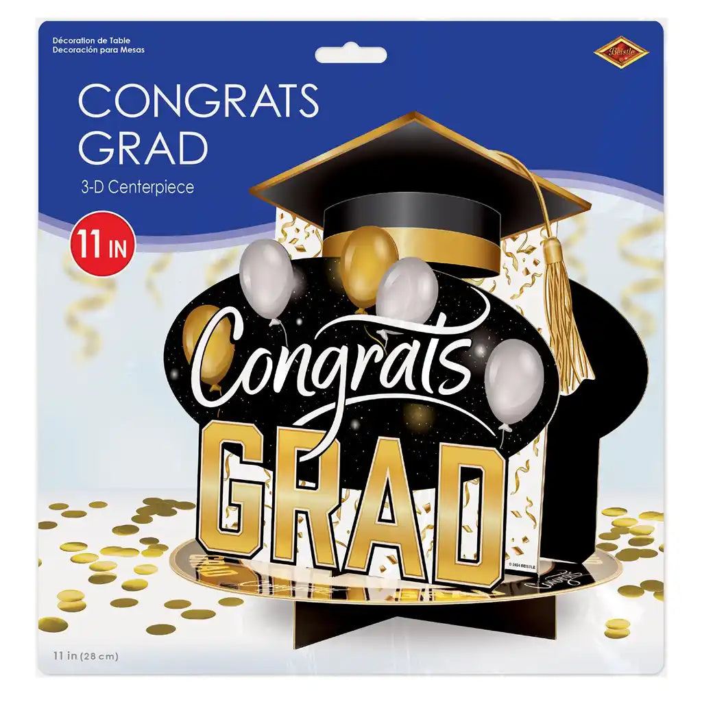3-D Congrats Grad Centerpiece, 11in