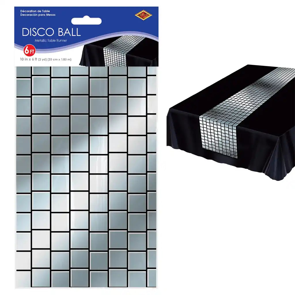 Metallic Disco Ball Table Runner, 10in x 6ft