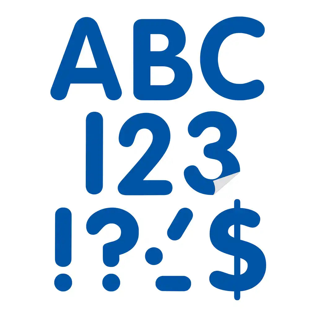 Blue 4in Classic Self-Adhesive Letters Uppercase