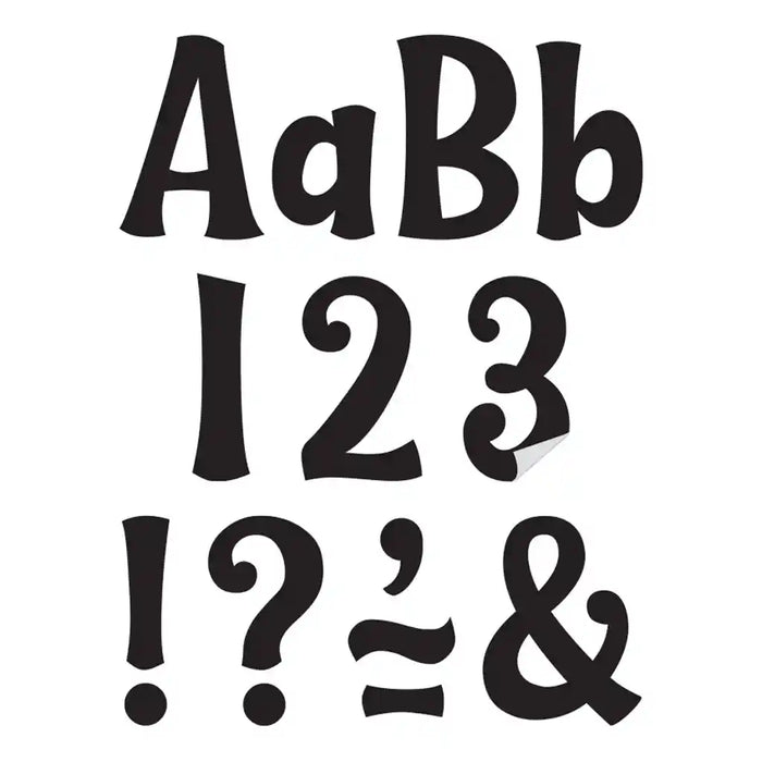Black 4in Wild Whimsy Self-Adhesive Letters Combo Pack