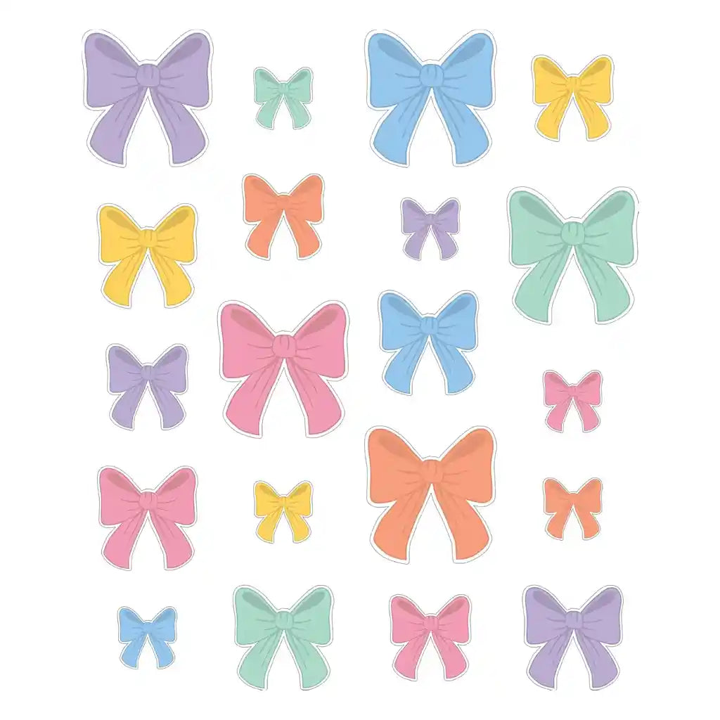 Pastel Bows Accents Assorted Sizes