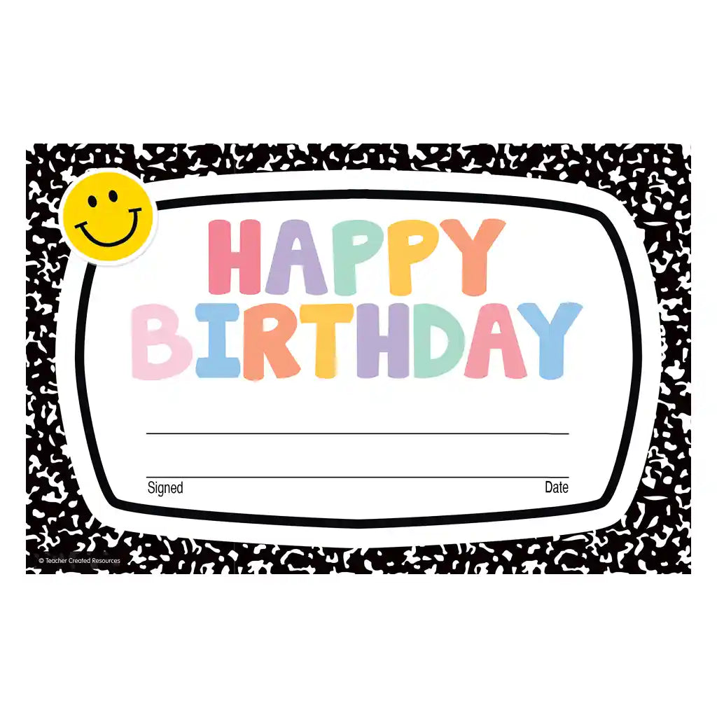 Cool for School Happy Birthday Awards