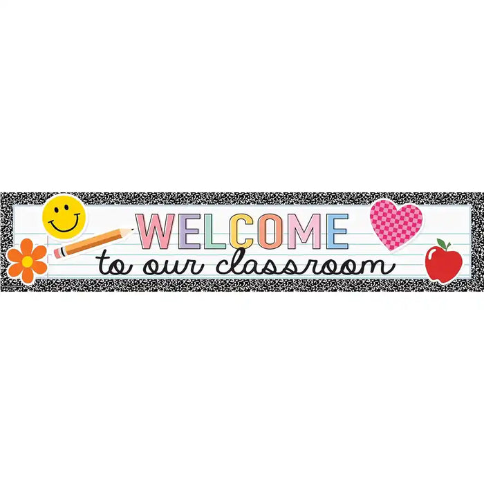 Cool for School Welcome to Our Classroom Banner