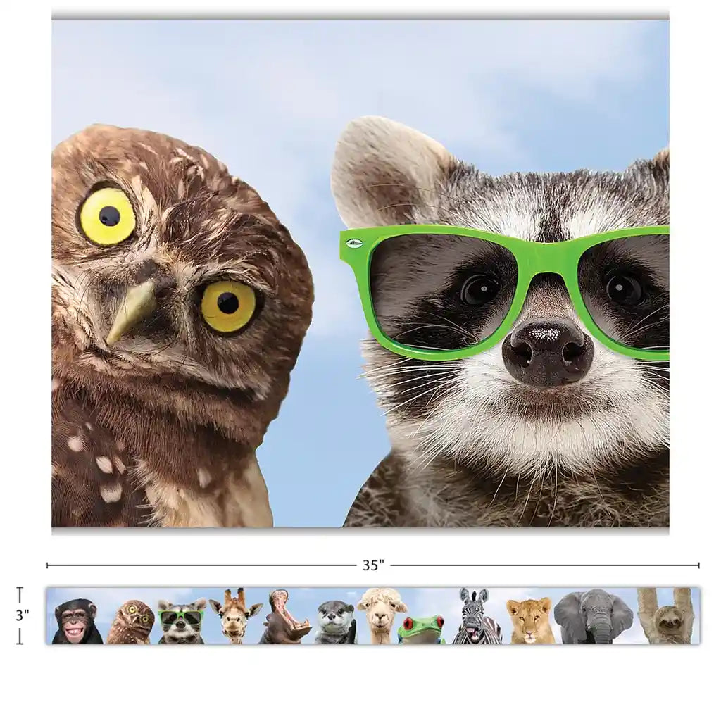 Go Wild Animals Straight Border Trim