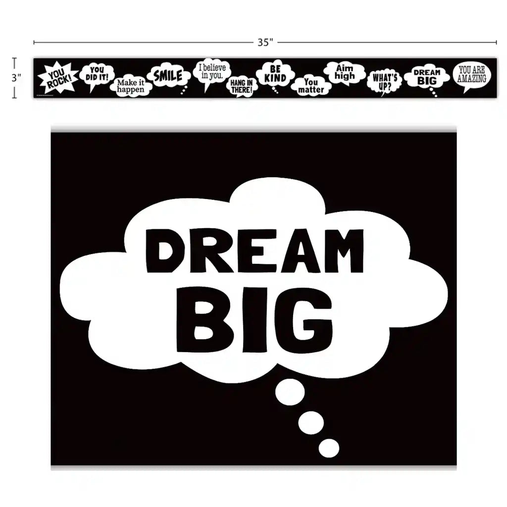 Speech Bubbles Straight Border Trim