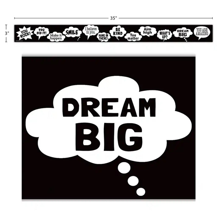 Speech Bubbles Straight Border Trim