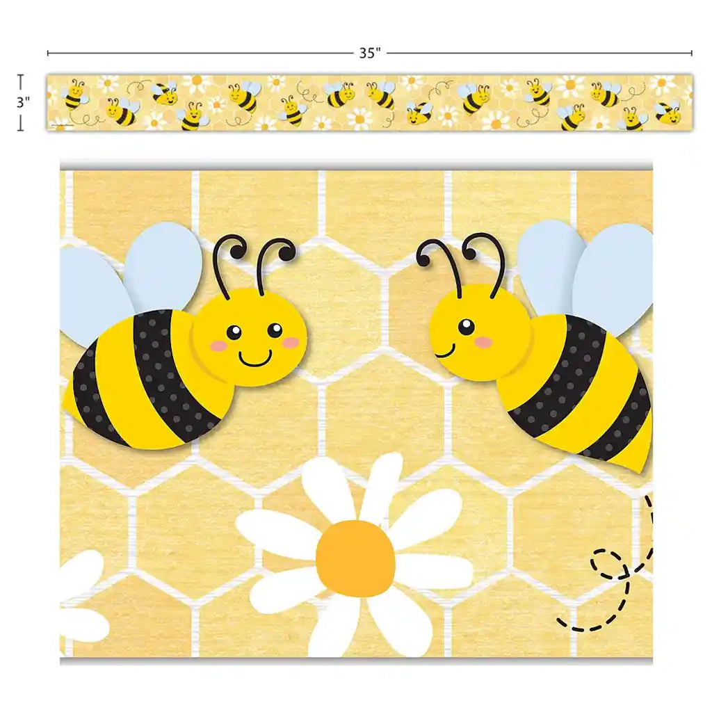 Buzzing Bees Straight Border Trim