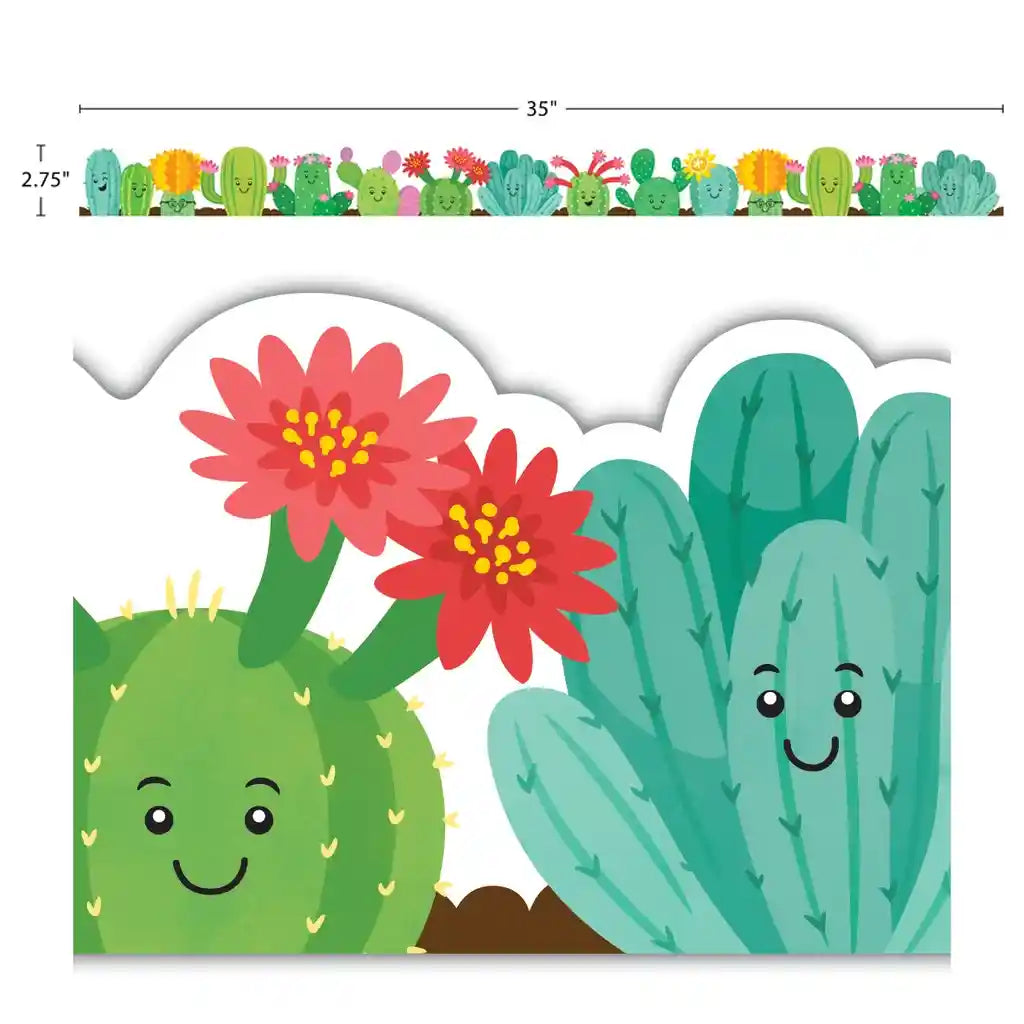 Happy Cactus Crew Die-Cut Border Trim
