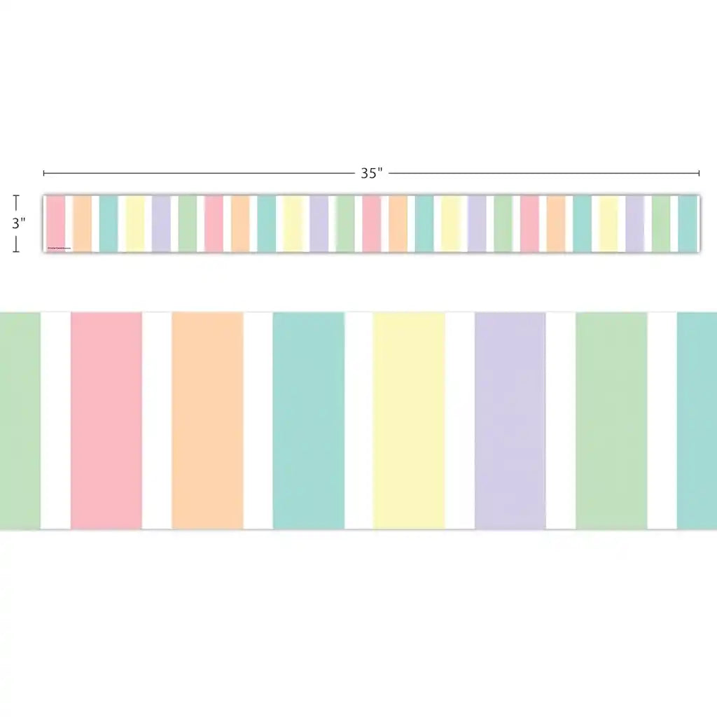 Pastel Pop Stripes Straight Border Trim