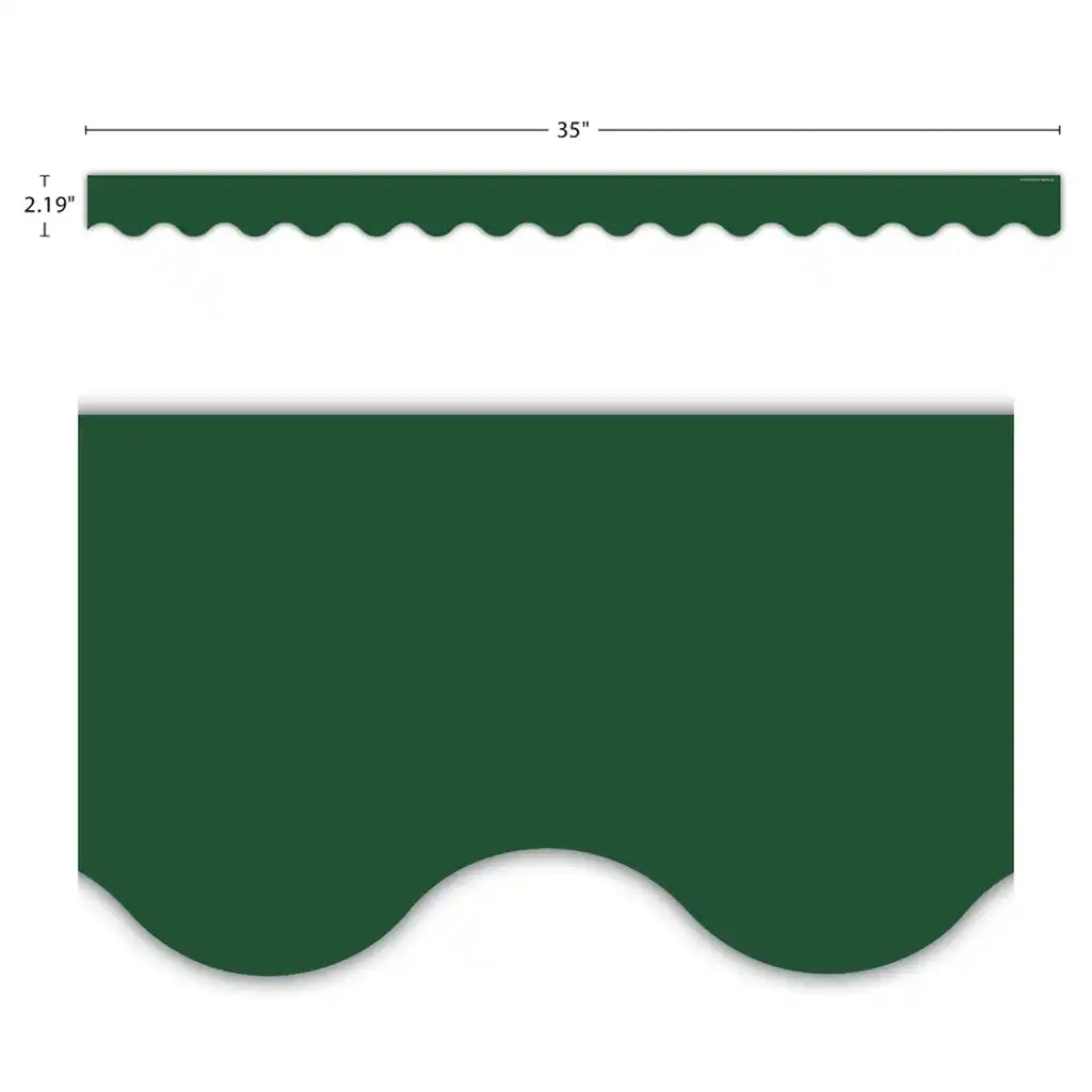 Pine Green Scalloped Border Trim