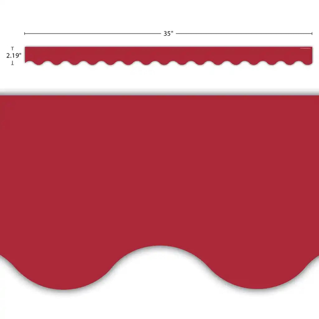 Cranberry Red Scalloped Border Trim