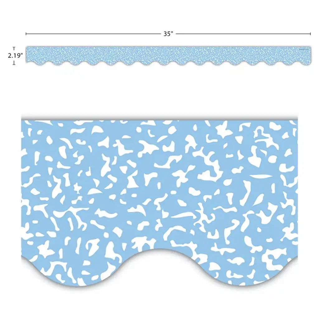 Composition Blue Scalloped Border Trim