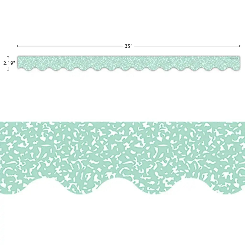 Composition Green Scalloped Border Trim