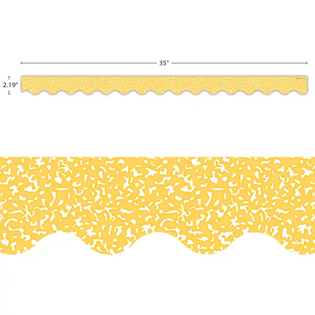 Composition Yellow Scalloped Border Trim