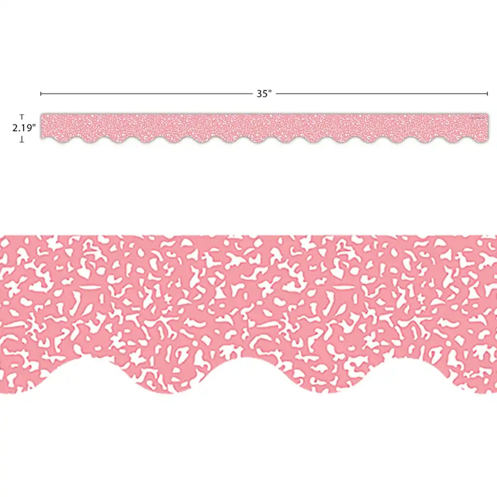 Composition Pink Scalloped Border Trim