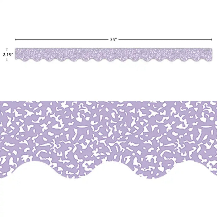Composition Purple Scalloped Border Trim