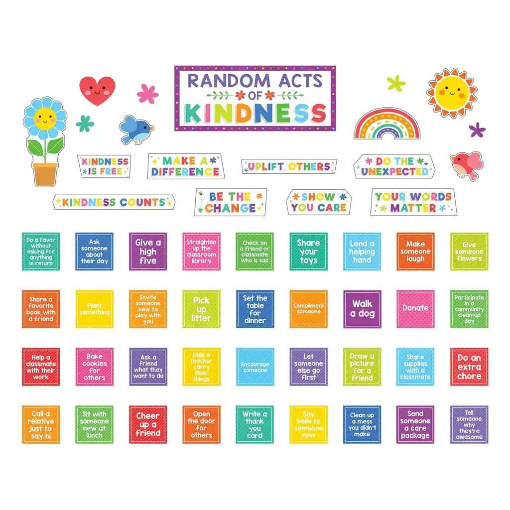 Colorful Random Acts of Kindness Bulletin Board
