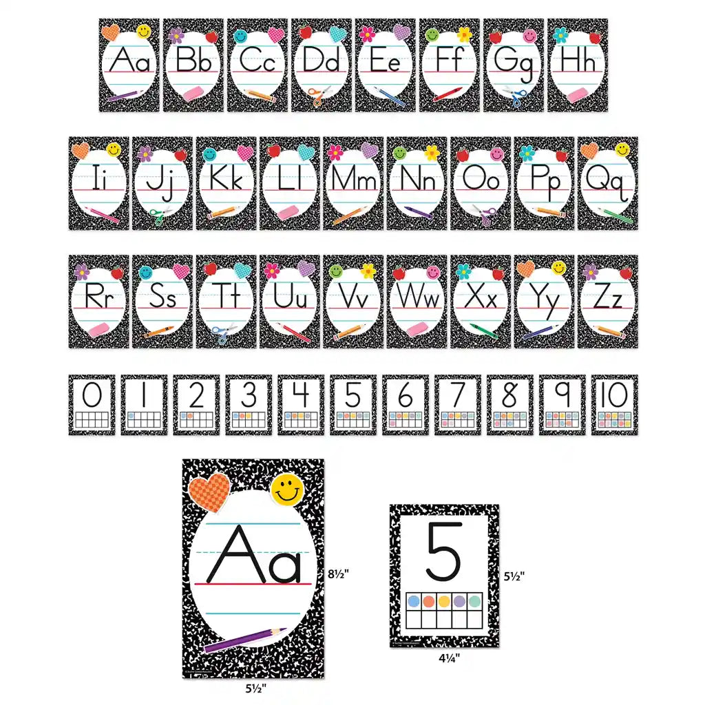 Cool for School Composition Alphabet Bulletin Board