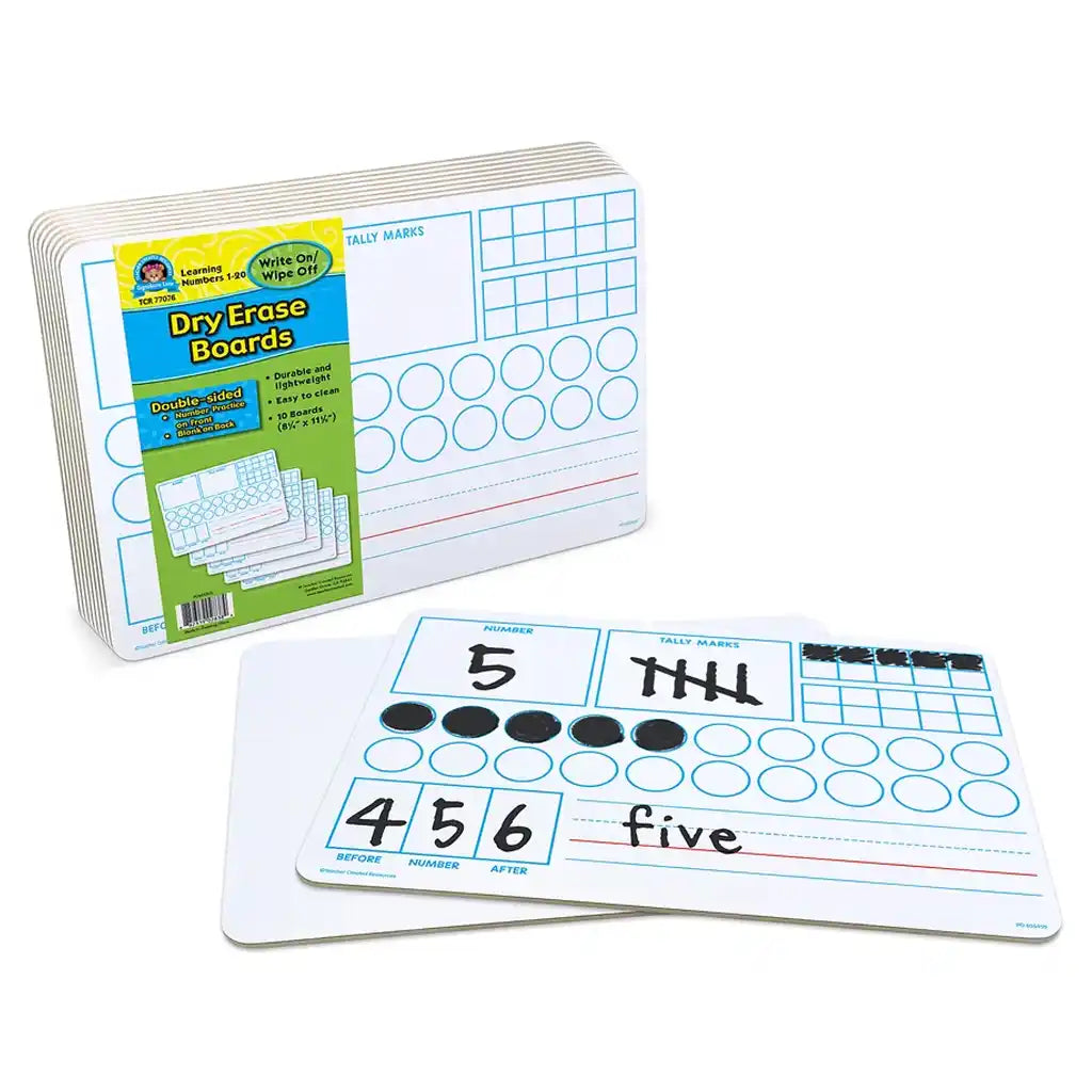 Double-Sided Learning Numbers 1�20 Dry-Erase Boards