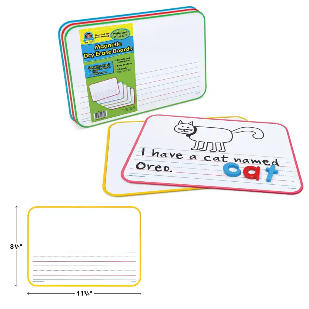 Double-Sided Show and Tell Early Writing Magnetic Dry-Erase Boards