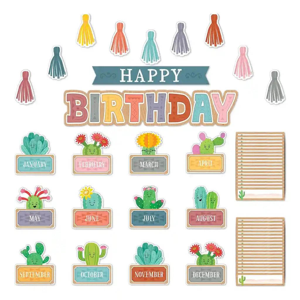 Happy Cactus Crew Happy Birthday Mini Bulletin Board