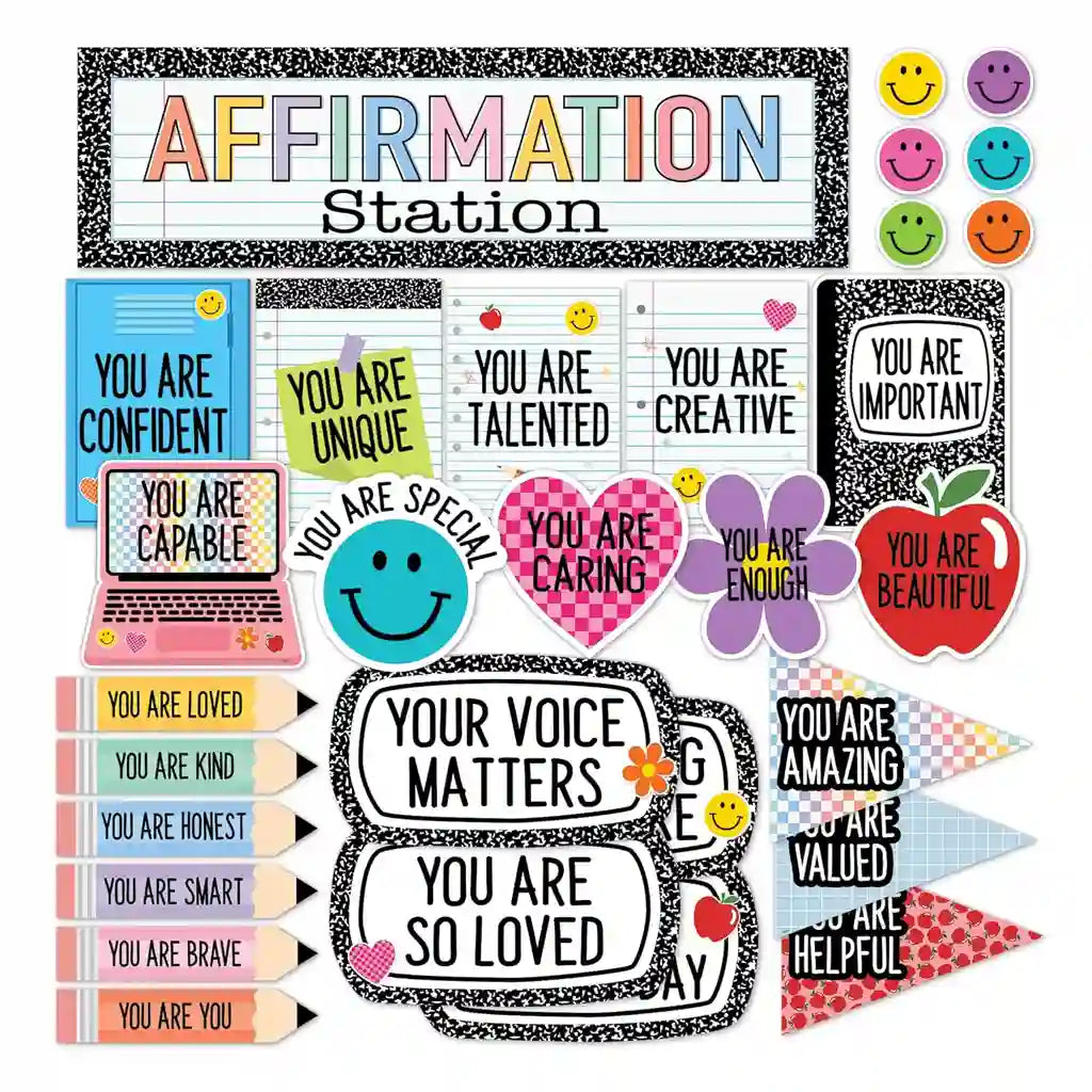 Cool for School Positive Affirmations Mini Bulletin Board