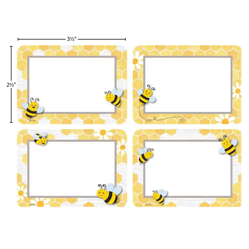 Buzzing Bees Name Tags/Labels Multi-Pack