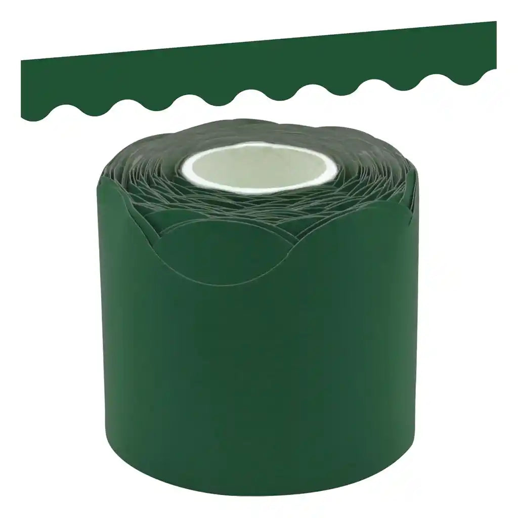 Pine Green Scalloped Rolled Border Trim