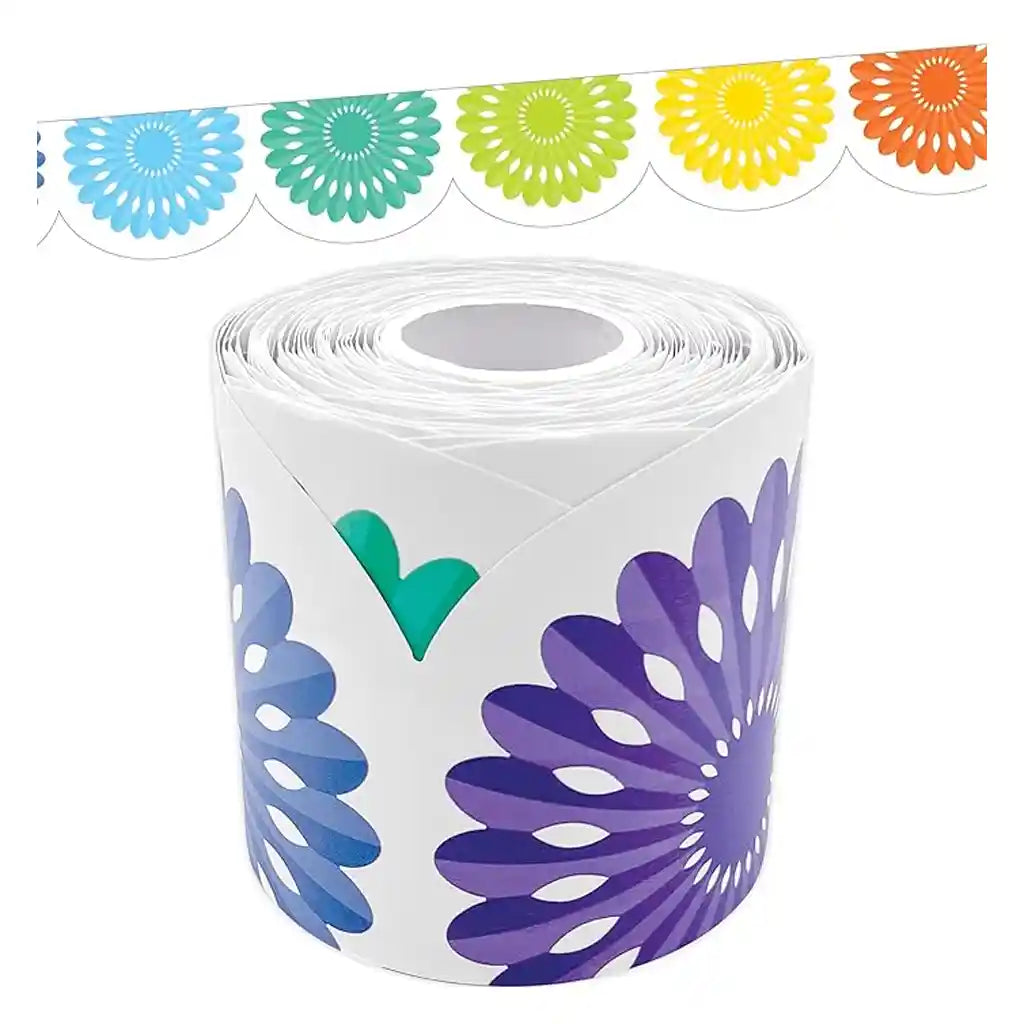 Colorful Fiesta Die-Cut Rolled Border Trim