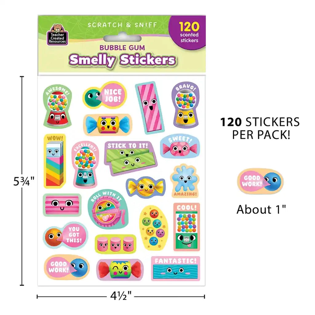Bubble Gum Smelly Stickers