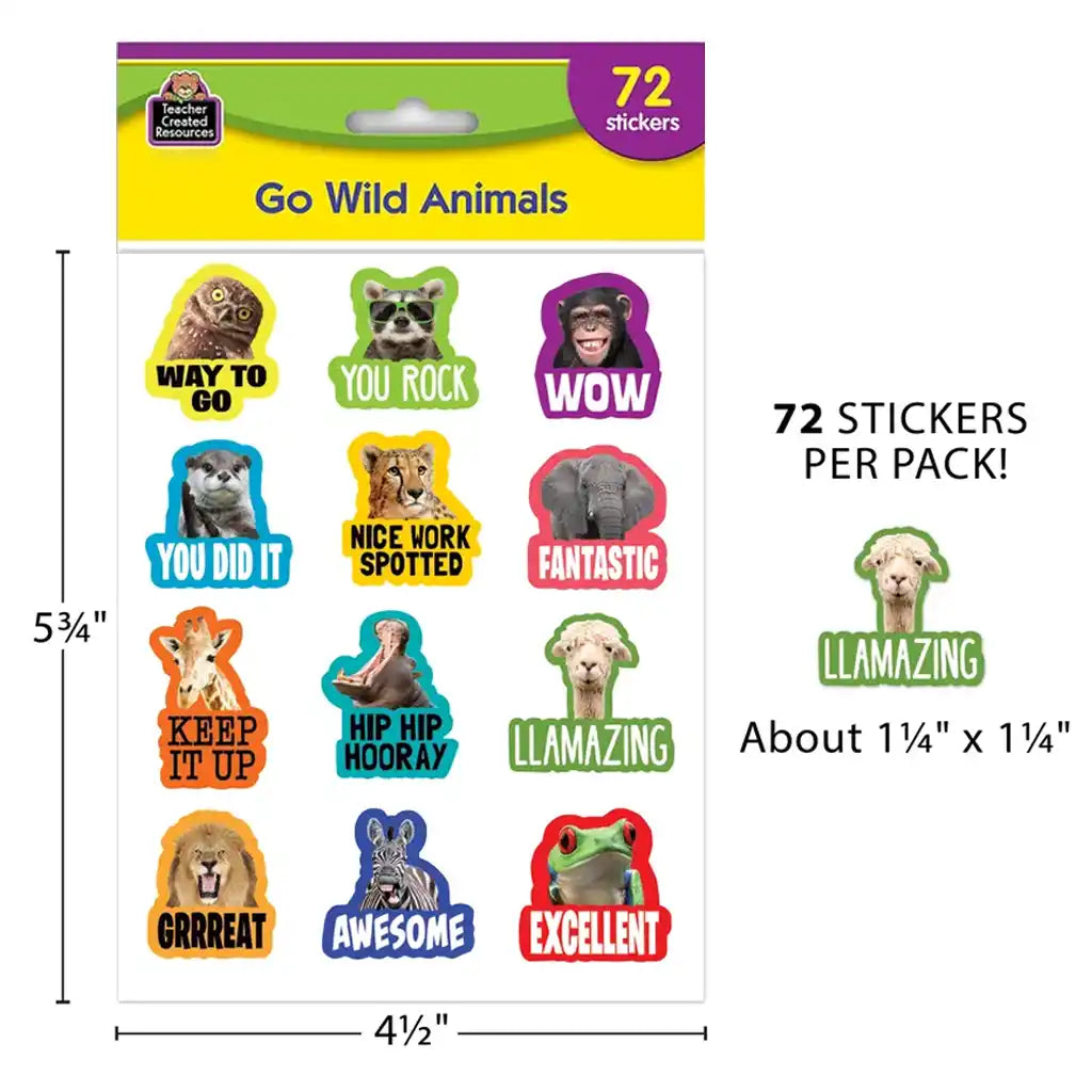 Go Wild Animals Stickers