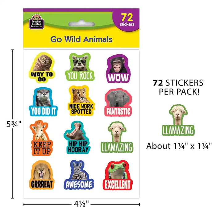 Go Wild Animals Stickers