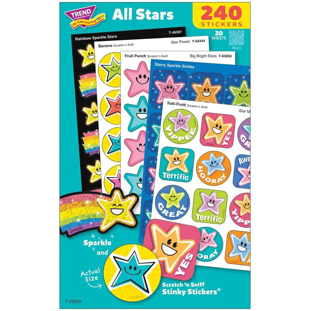 All Stars Mixed Stickers Variety Pack, 240ct