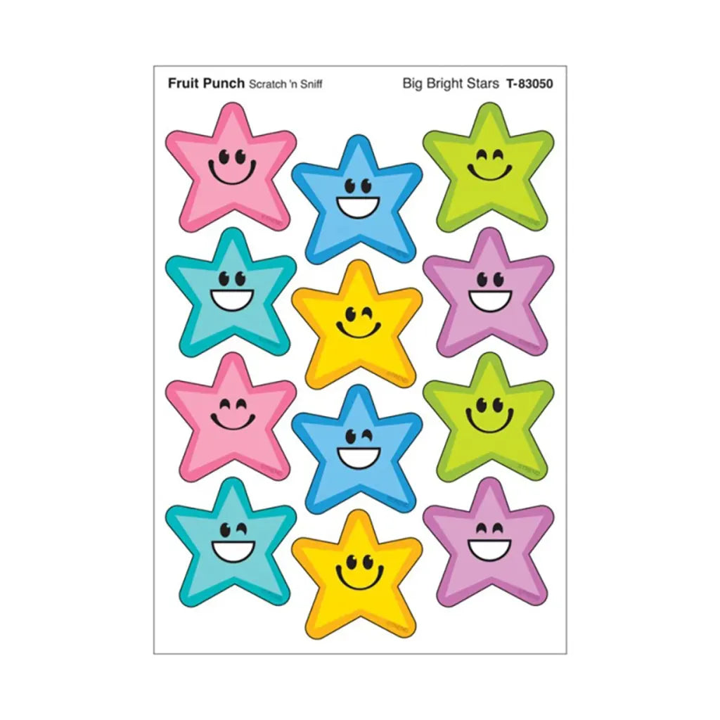 Big Bright Stars/Fruit Punch Stickers 48ct
