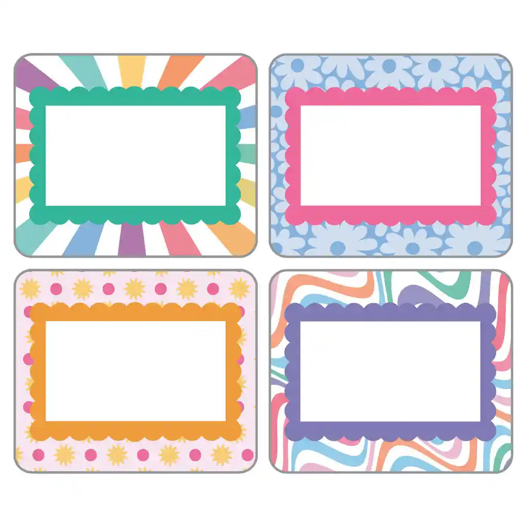 Retro Remix Name Tags