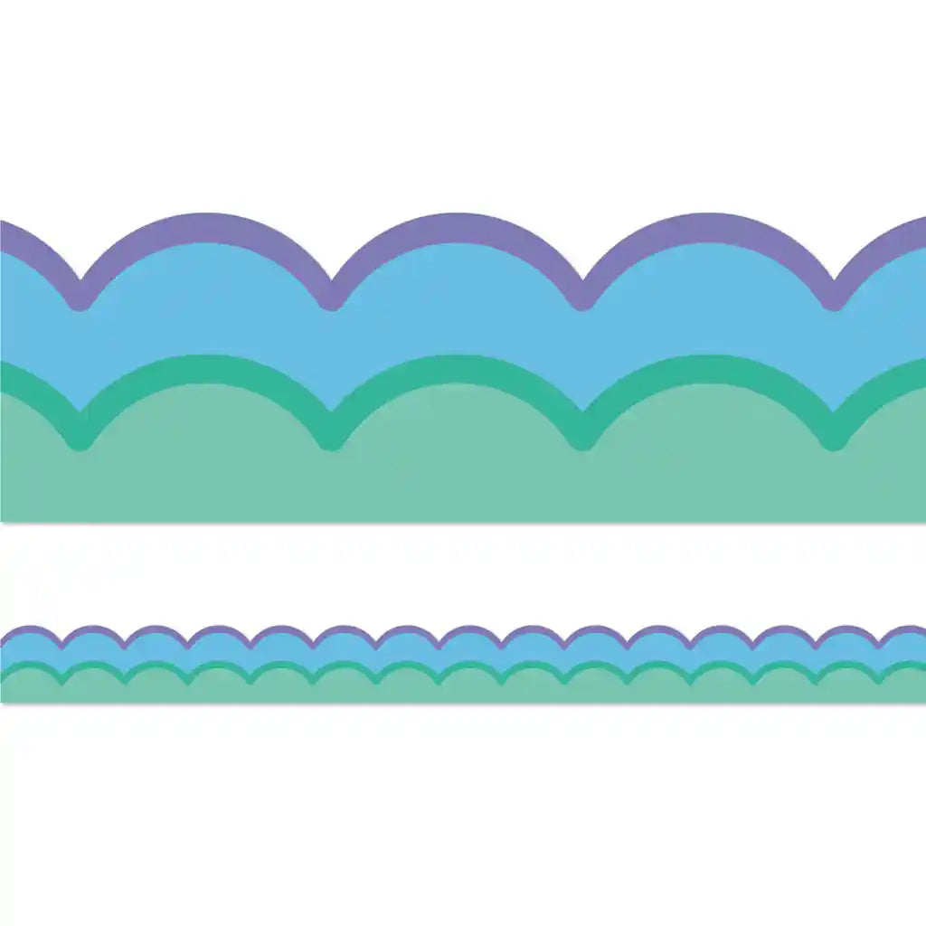 Cool Waves Scalloped Bulletin Board Borders