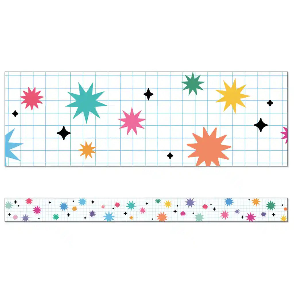 Bursts &amp; Twinkles Straight Bulletin Board Borders