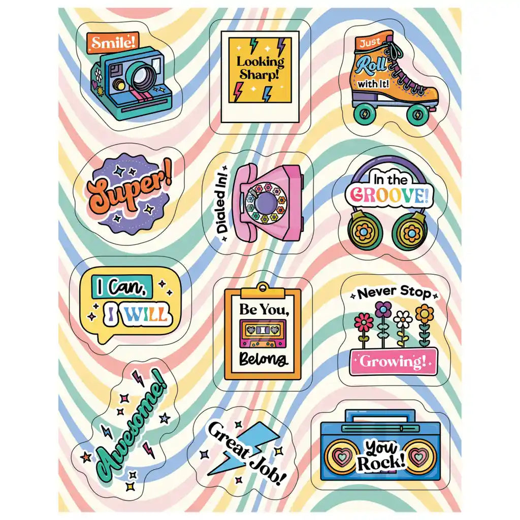 Retro Remix Motivational Stickers