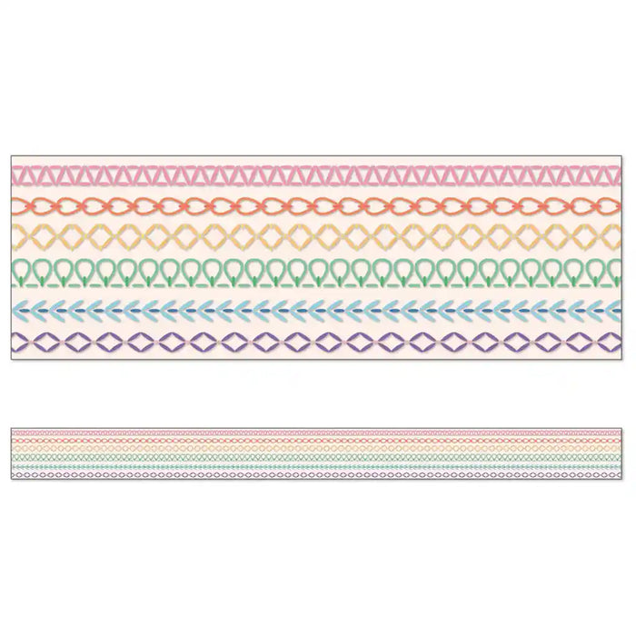Rainbow Stitched Straight Bulletin Board Borders