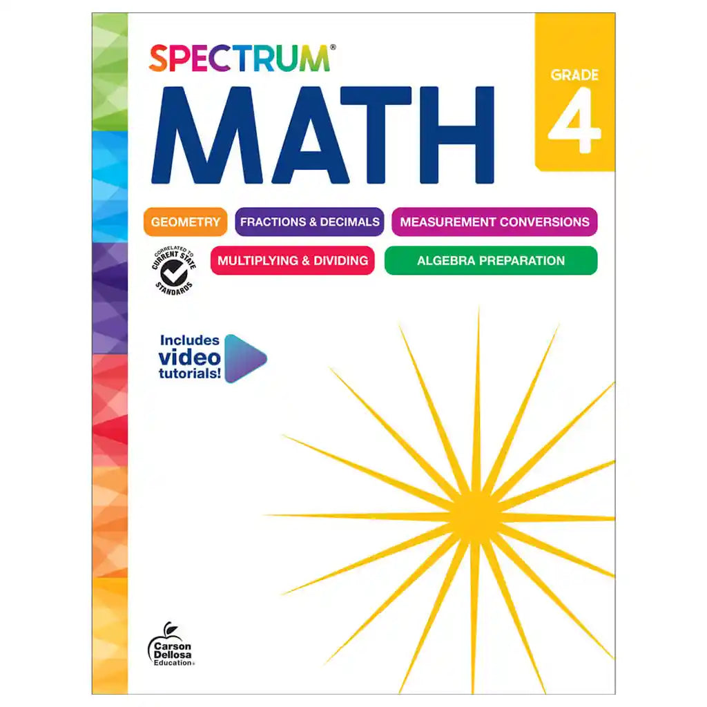Spectrum Math Workbook Grade 4
