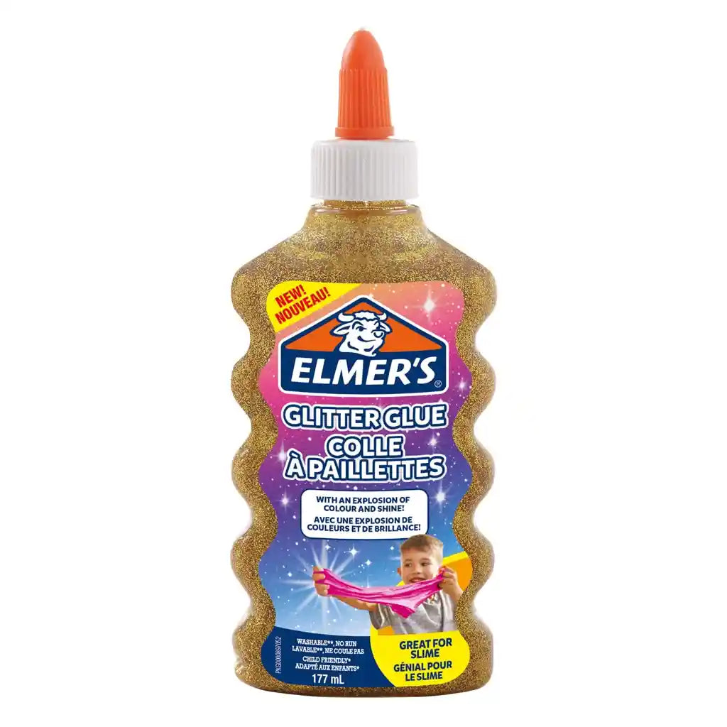 Elmers Glitter Glue 177ml, Gold