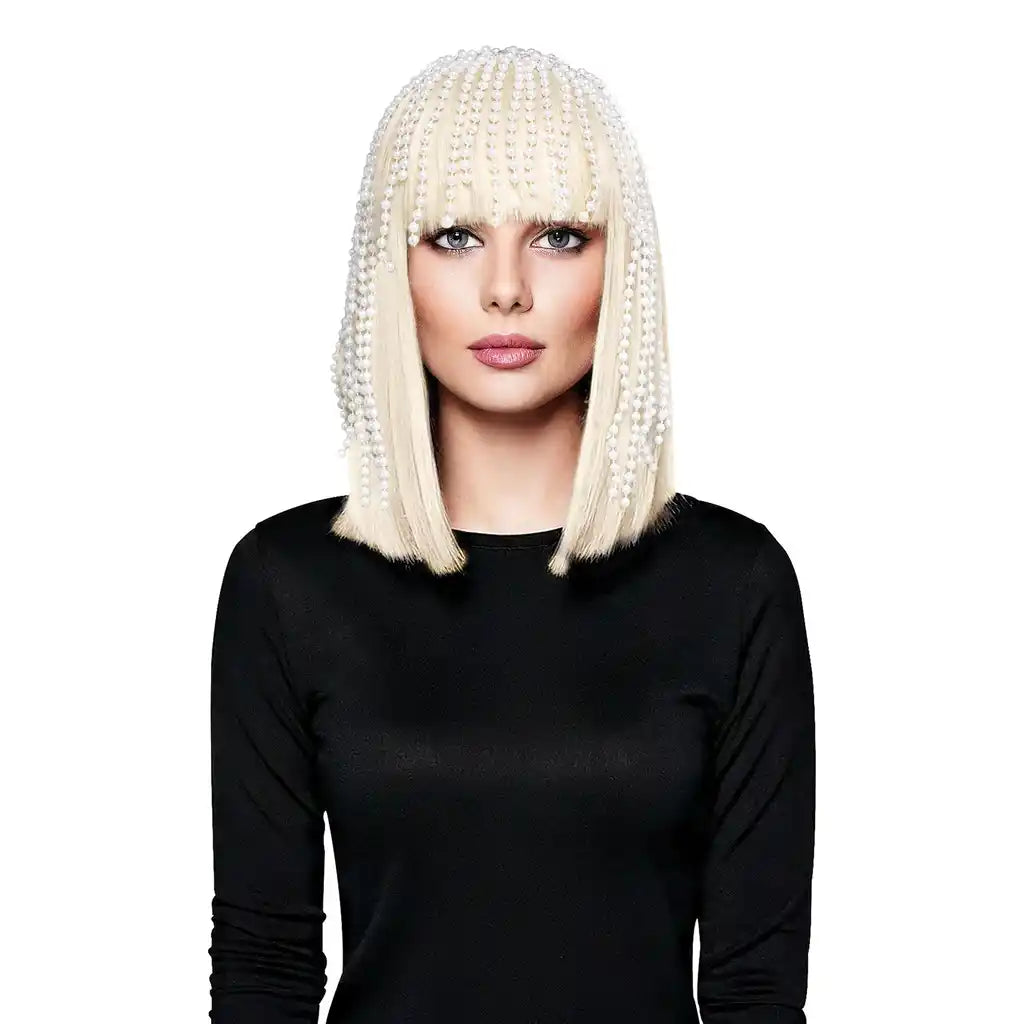 Bling Pearl Wig White