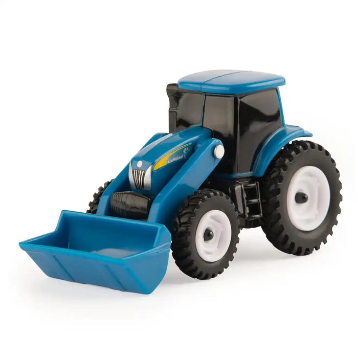 New Holland 1:64 Scale Tractor Toy with Loader, 3in