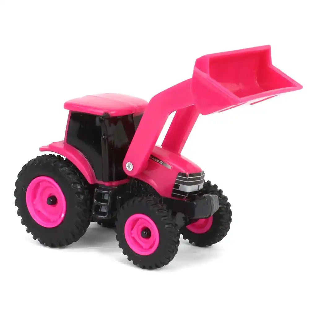 Case IH 1:64 Scale Pink Tractor Toy with Loader